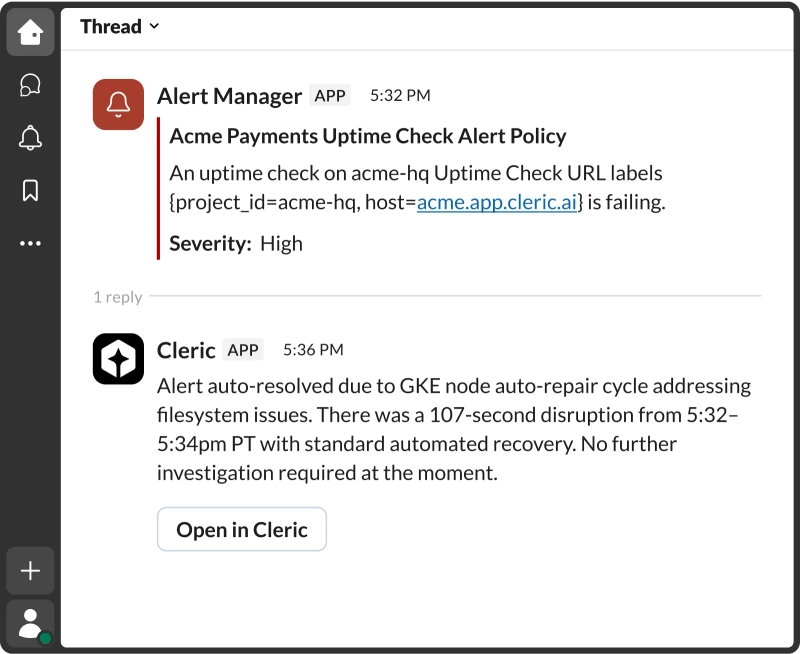 Filter noise for critical incident triage