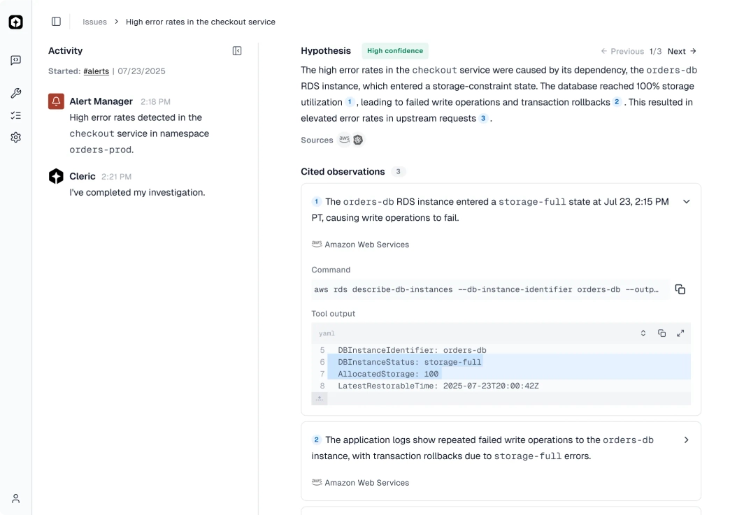 Diagnose failures in any cloud environment